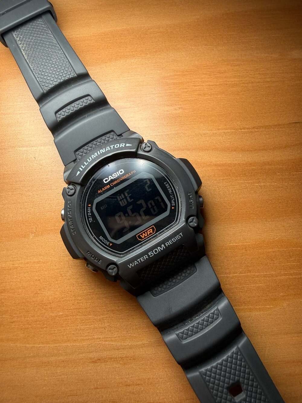 Casio W-219H Illuminator Alarm Chronograph Watch